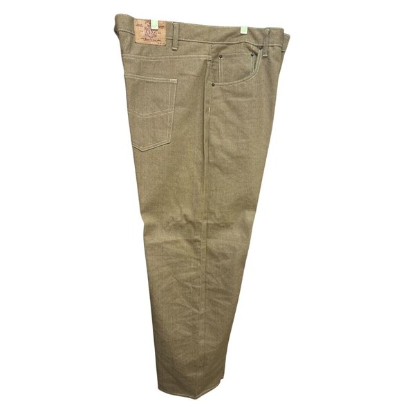 Beyond The Limit Mens Jeans W46 L32 Tan Relaxed Fit Straight legs Never Worn - Picture 2 of 5